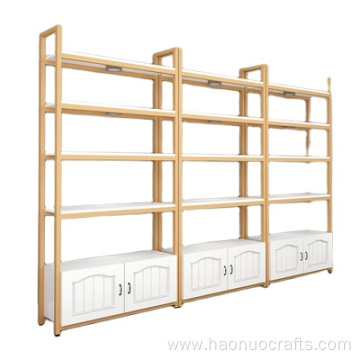 bookshelf storage floor cosmetics display iron